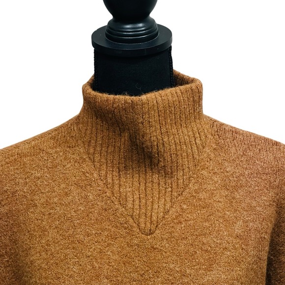 MADEWELL Dillon Mockneck Pullover Sweater Women's Size Medium Brown - Picture 3 of 9